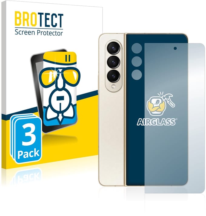 Screenprotector 3 Stuks voor Samsung Galaxy Z Fold 4 (Voor+Camera) Beschermglas transparant