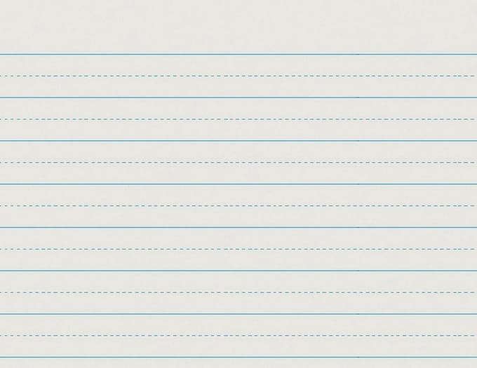 Lijngegradueerd Schrijfblok 20.3 x 26.7 cm voor Onderwijs - 500 Vel Wit