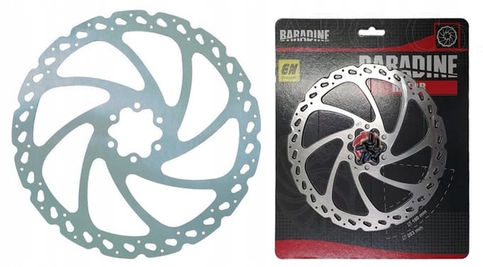 Baradine DB-01 - Remschijf - 180mm - 6 schroeven - Roestvrij staal
