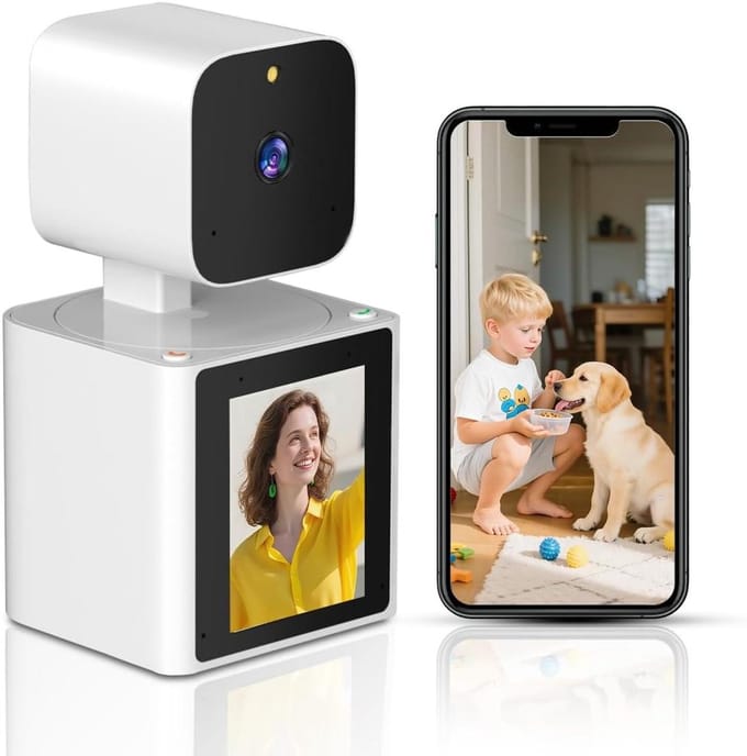 Beveiligingscamera Binnen - Thuis Camera - Huisdieren Monitoren - One-Touch Videogesprek - 1080P HD - Wit