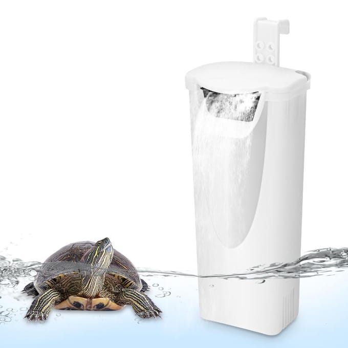 Stille interne aquariumfilter Waterval Turtle interne filter 3W lage waterniveau reinigingspomp EU plug wit