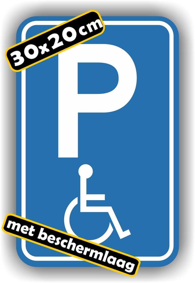 Jerma - Invalide Rolstoelgebruiker - Sticker - 30 x 20 cm - Vinyl - Zelfklevend - Weerbestendig