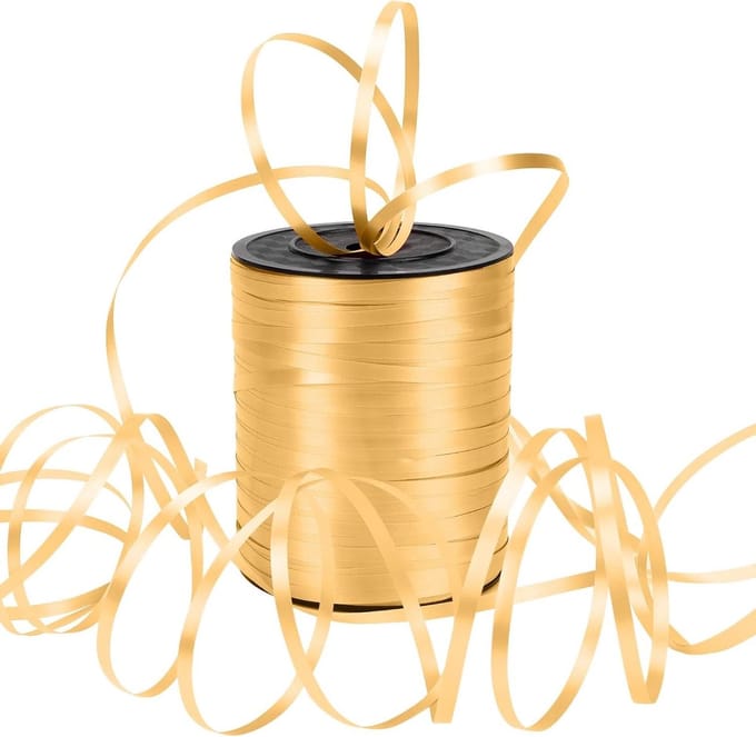500 meter ringband geschenk lint in goudkleur voor creatief knutselen en decoratie