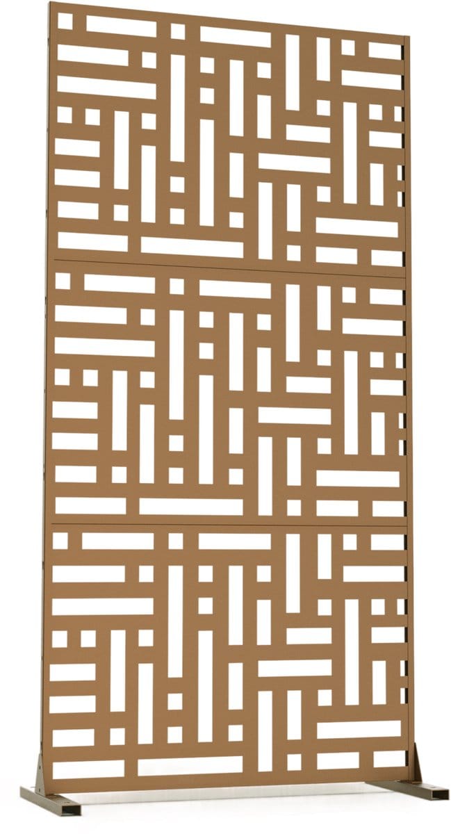 Scheidingswand Bernalda kamerscherm 180x90x40 cm bruin casa.pro
