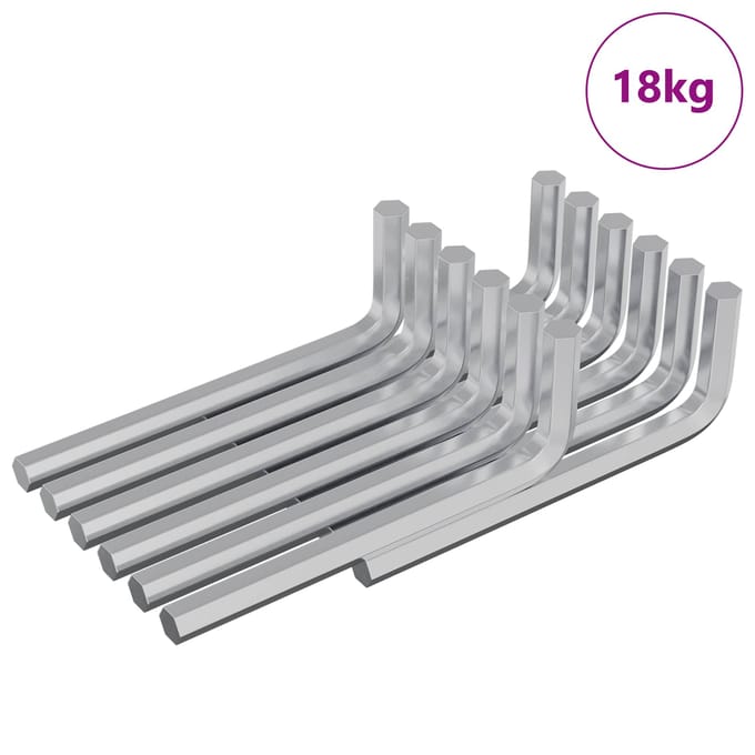 vidaXL Zeskantsleutel 1800 st zilver 32 x 86 mm Staal