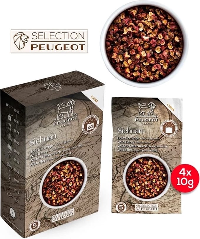 Peugeot Sichuan Rode Peper Zakjes 4x10 G