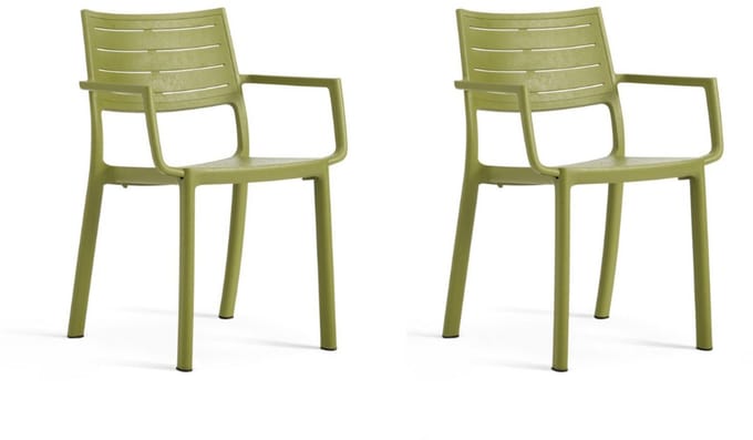 Keter Metaline tuinstoel - 2 stuks - 53,3x60,2x81,3 cm - Groen