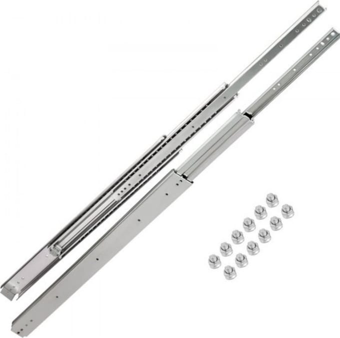 Lade Rails PRO - Ladegeleider - Bodemmontage - 91x7,6x1,9 cm - 225KG Capaciteit - Volledig Uittrekbaar