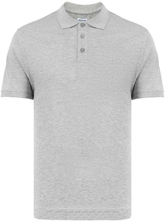 Milanoro - Elegante katoenen polo voor heren - Lichtgrijs - L