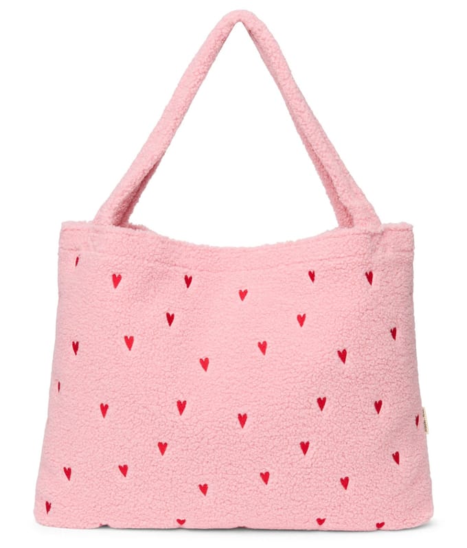 Studio Noos Teddy Mom Bag shopper light pink hearts