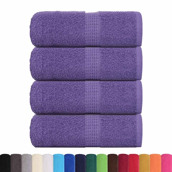 vidaXL - Gastendoekjes - FROGN - 4 - st - 30x50 - cm - 360 - g/m² - paars