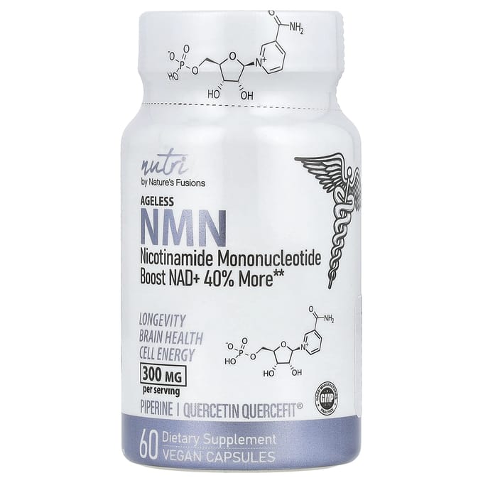 Nature's Fusions, Ageless NMN, 300 mg, 60 Veggie Capsules (150 mg per capsule)