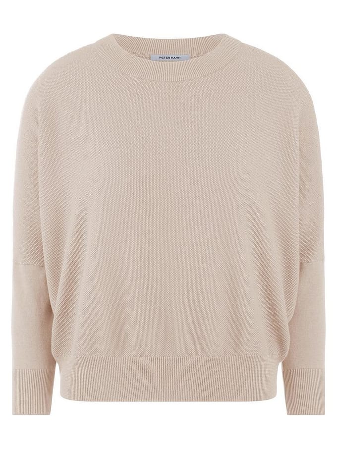 Trui ronde hals 100% SUPIMA-katoen Van Peter Hahn beige