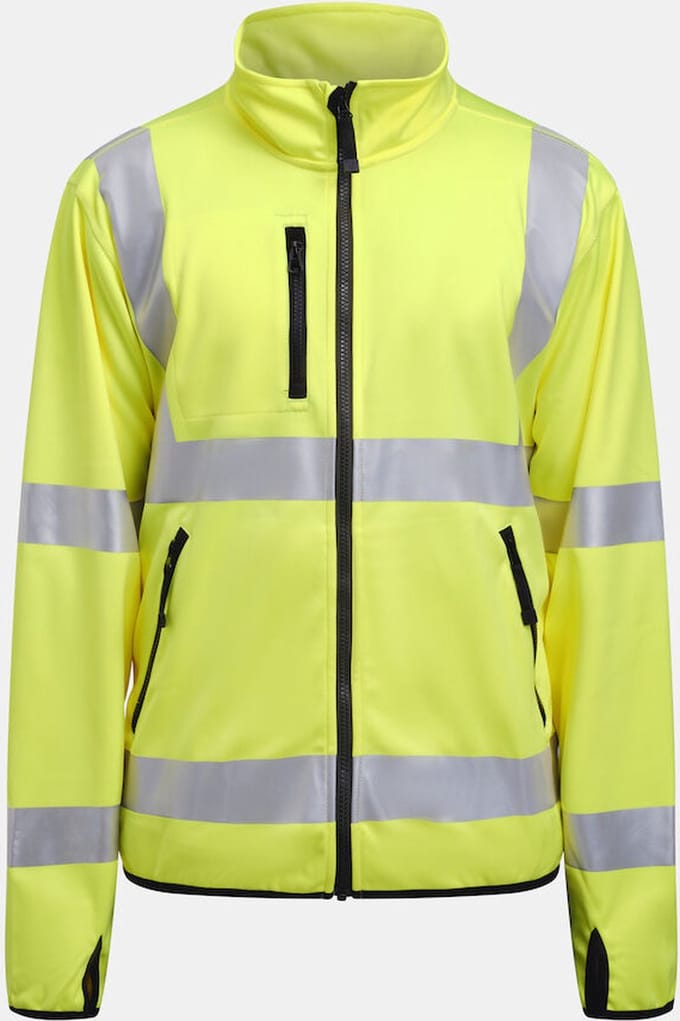 Jobman 5101 Hi-Vis Light Softshell Jacket 65510155 - Geel - M