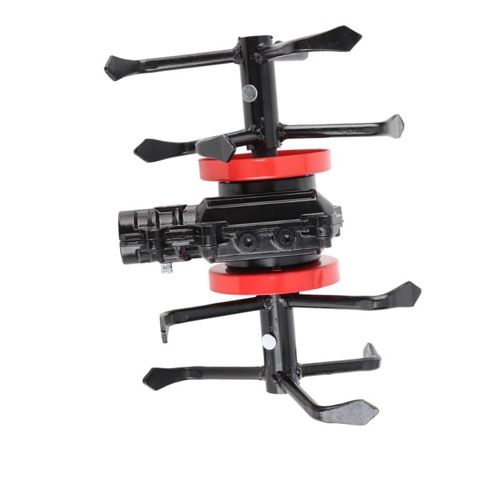 Cultivator Gereedschap Wiel Aluminium IJzerlegering 6 Klauwen Multifunctioneel Tuin Diep Frezen Wiel voor Gras black