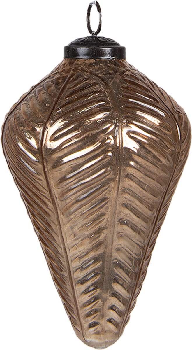 Clayre & Eef Kerstbal XL Overig Ø 10 cm Goudkleurig Glas Kerstballen