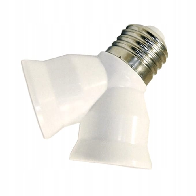 Elcan Serie - E27 Prise Adaptor - 2xE27 - Max 60W - IP20