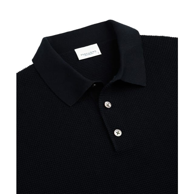 Profuomo poloshirt korte mouw zwart