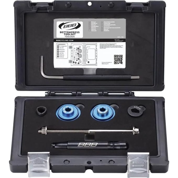BBB Cycling Bottom Bracket Tool – Gereedschapskoffer: Verwijderen en Installeren Press-fit Trapaslagers – BracketKit - BTL-95