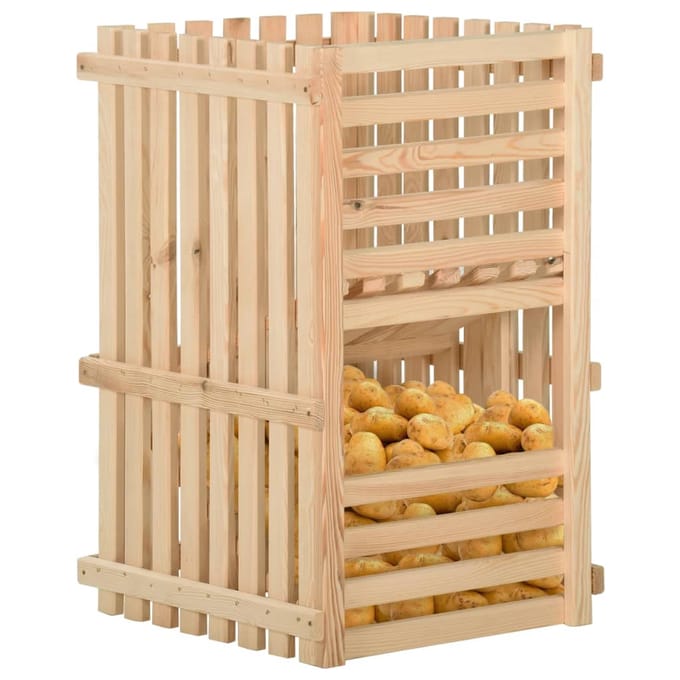 vidaXL - Aardappelkist - 50x50x80 - cm - massief - grenenhout