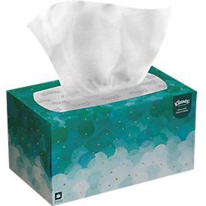 Kleenex papieren handdoekjes 6088, 1-laags, Ultra Soft, dispenserdozen met 70 tissues
