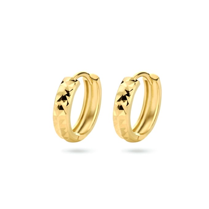 goud (geelgoud) klapoorringen 3,0 mm gediamanteerd 4024481