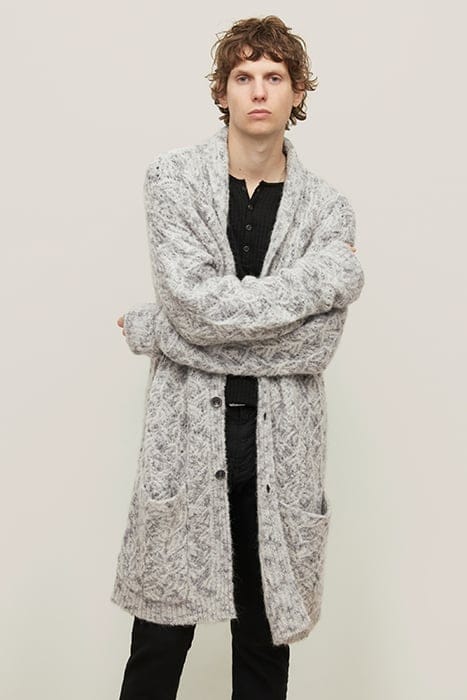 John Varvatos Audubon Easy Fit Shawl Griffin Grey Taglia: S | Cardigan Outlet | Uomo | Grigio