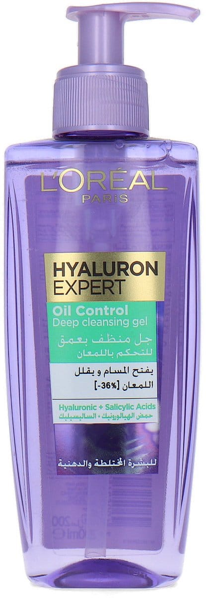 L'Oréal Hyalurion Expert Oil Control Deep Cleansing Gel - 200 ml