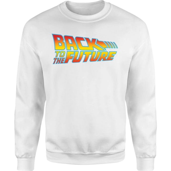 Back To The Future Classic Logo Sweatshirt - White - XS