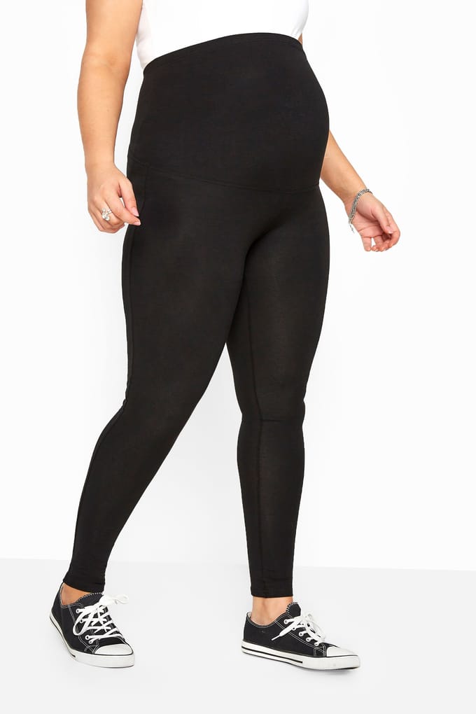Bump It Up Maternity Katoenen Legging In Zwart Size 48