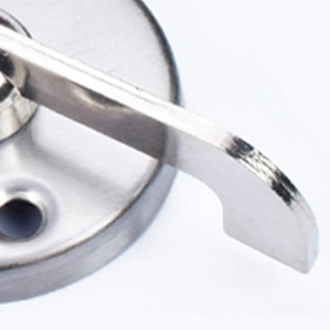 Serrure de porte de confidentialité de salle de bain Indicateur d'occupation Pêne dormant Rond Acier Inoxydable pour Hommes Femmes white