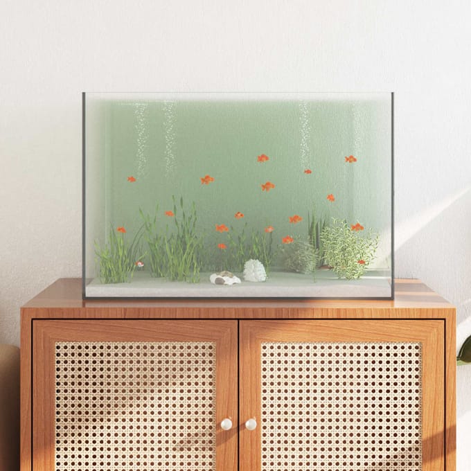 vidaXL - Aquarium - met - opslag - Doorzichtig - 60 - x - 35 - x - 40 - cm - Glas