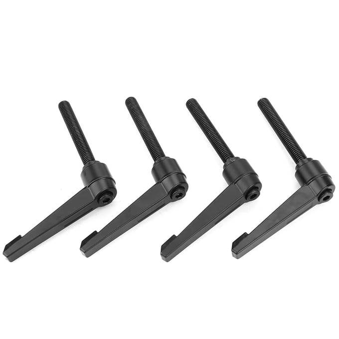 4 Pièces Boutons de Machine en Métal Poignée de Fixation Réglable Filetage M10 Mâle (80mm) black