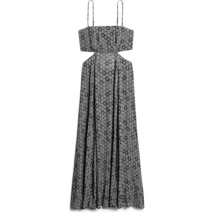 Superdry - Maxi-jurk met transparante achterkant - Dames - Jurken