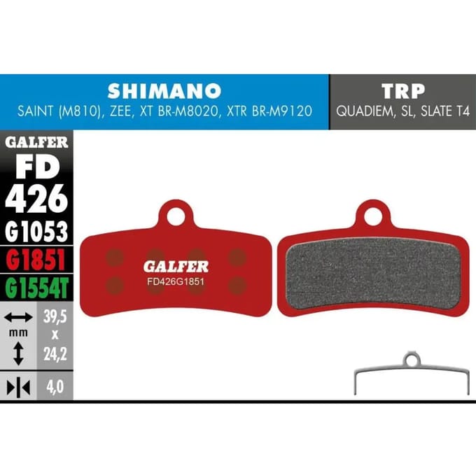 Remblok Galfer Shimano Saint 810, Zee