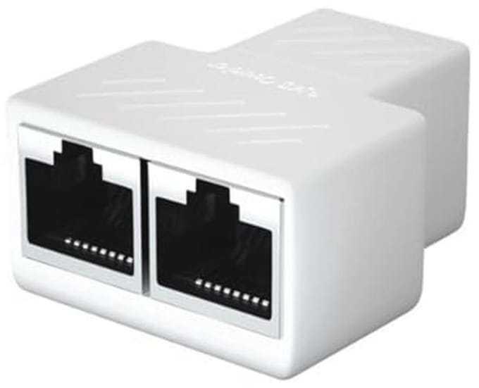 Netwerkkabel Splitter voor RJ45 Verbinding - Verlenging en Pass-Through Connectie