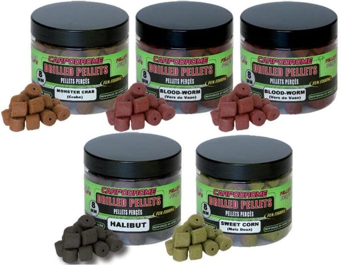 Fun Fishing Carpodrome Drilled Pellets 8mm 80g - Smaak : Sweet Corn