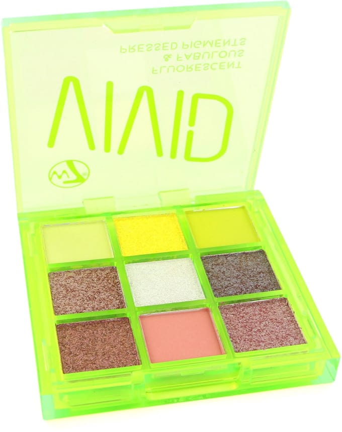 W7 Vivid Pressed Pigment Oogschaduw Palette - Glowin' Green