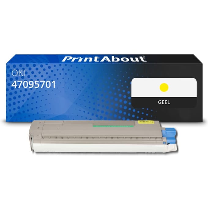 PrintAbout huismerk Toner 47095701 Geel Geschikt voor OKI
