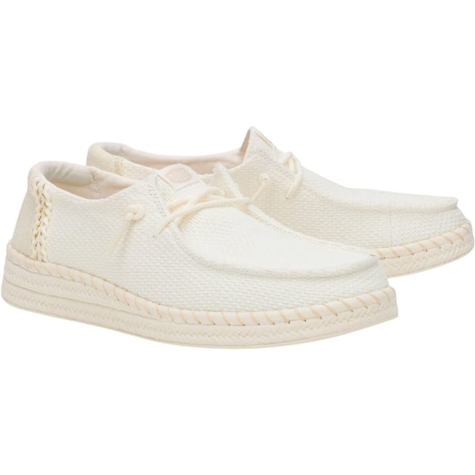 HEYDUDE Wendy Woven Instappers wit Textiel - Maat 37