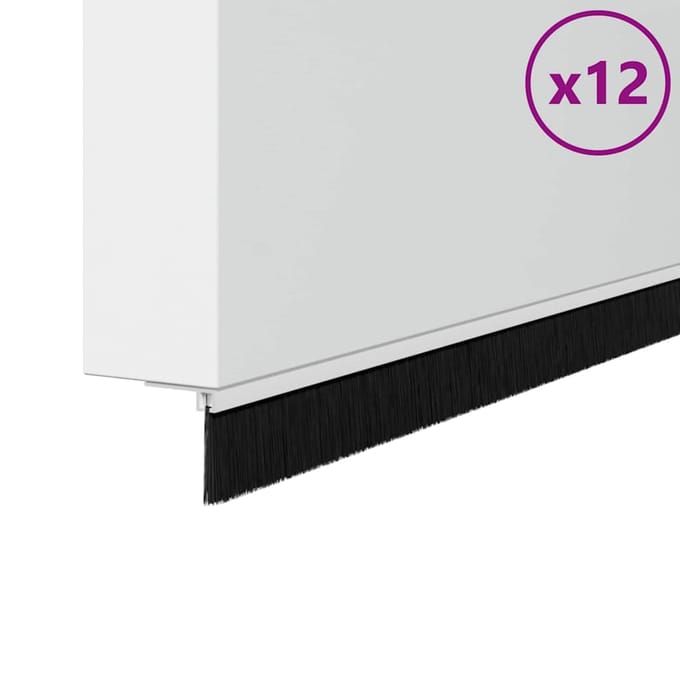 vidaXL - Schroefbare - Deurborstelafdichtingen - 12 - st - Wit - 100 - cm