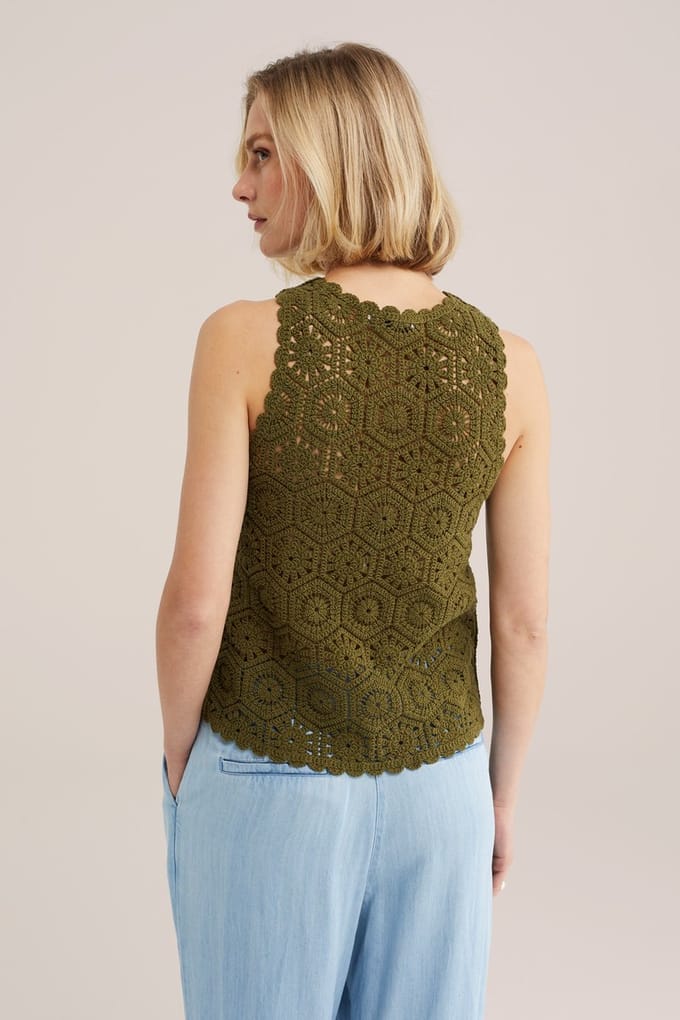 WE Fashion Dames gehaakt singlet