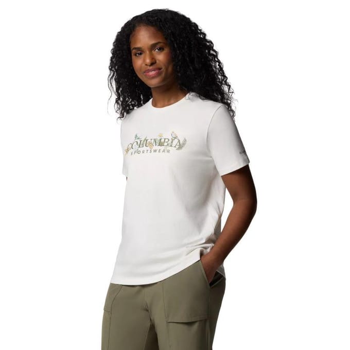Columbia Dames/Dames Gebonden Schoonheid Logo T-Shirt (Beige)