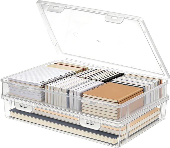 Transparante A4 Opbergdozen Set van 3 - Stapelbare Oplossing voor Documenten, Brieven en Tijdschriften