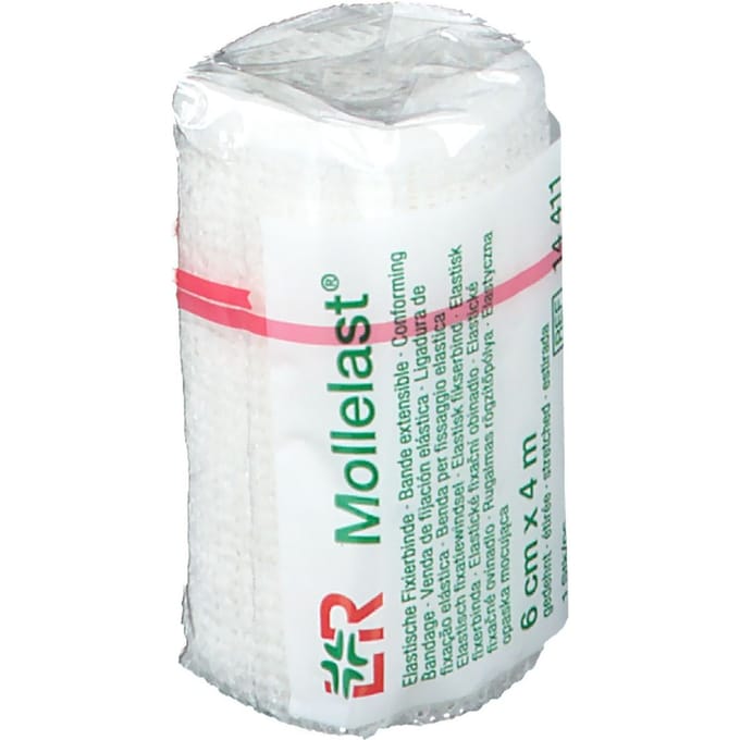 Mollelast Elastisch hydrofiel windsel 4m x 6cm 1 Stuks