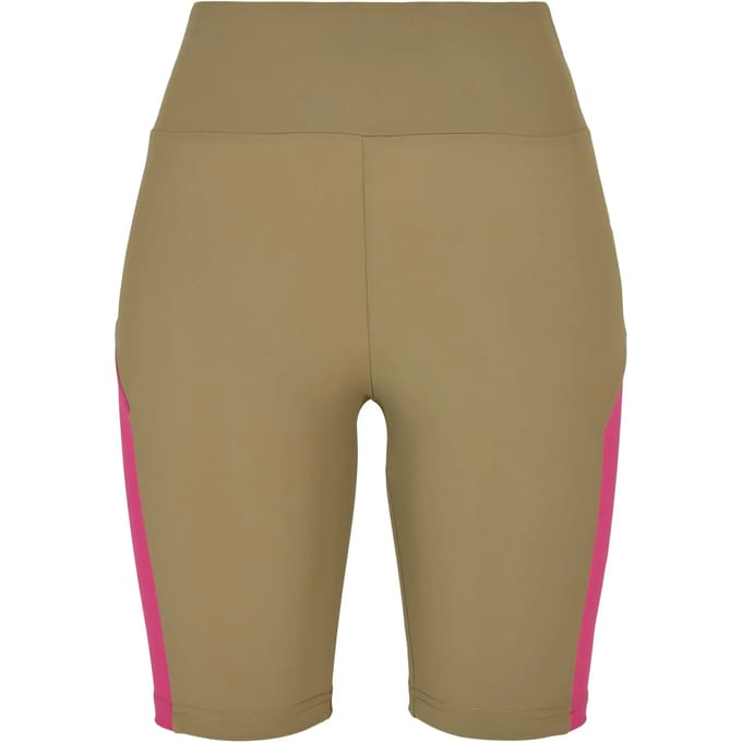 Urban Classics - Color Block Korte cycle broek - M - Groen/Paars