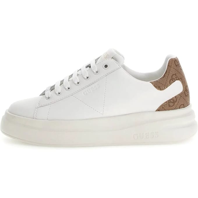 Lace-Up Sneakers with Rubber Sole Wo - White