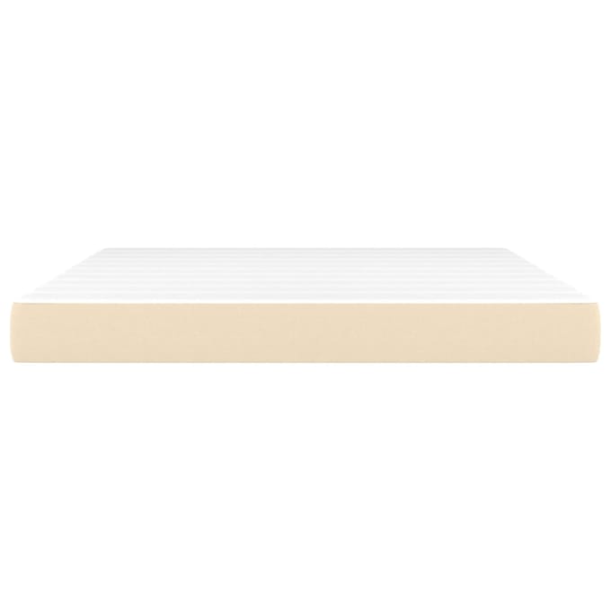 vidaXL - Pocketveringmatras - medium - 160x200x20 - cm - stof - crèmekleurig