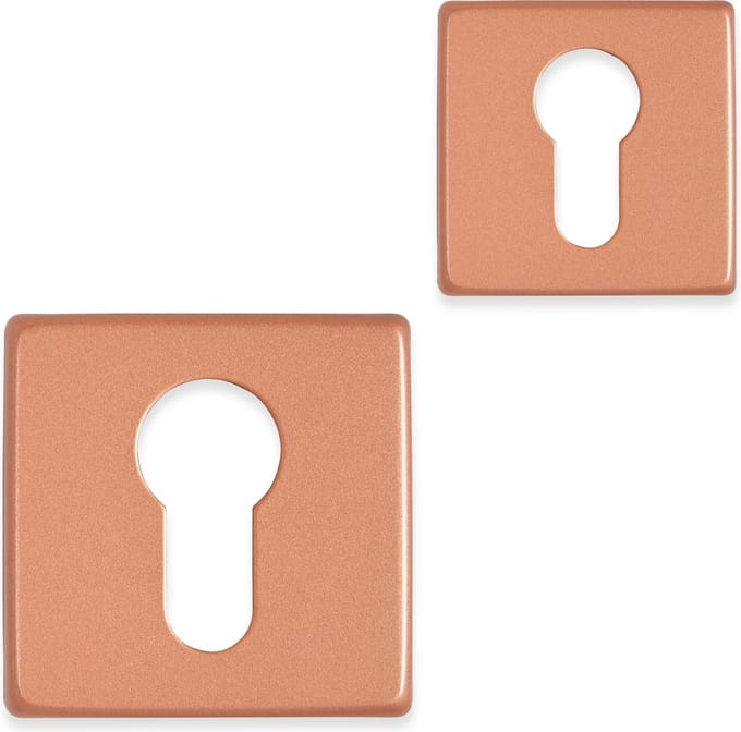 Eliot® profielcilinder rozet set - mat koper - incl. bevestigingsmateriaal
