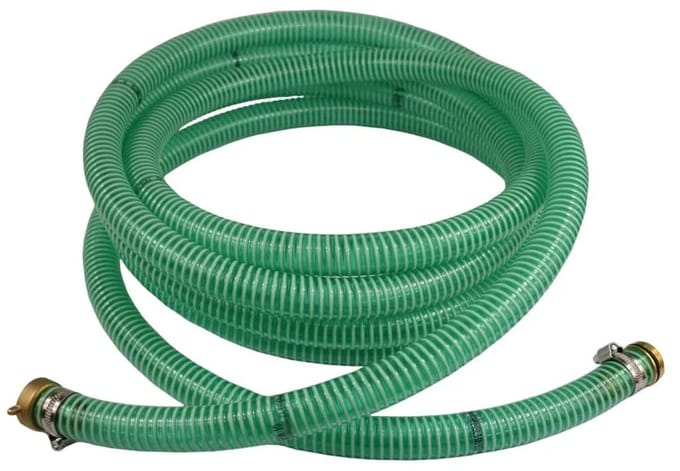 1"/25mm Zuig- + Drukslang met 1" AG Slangtule + 1" IG 2/3 Schroefverbinding 1m